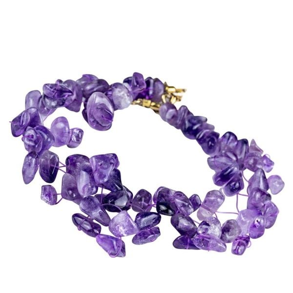 SAMBA Naszyjnik ametyst. Fioletowe naszyjniki damskie Samba Gems, z ametystem, metalowe. Za 384.00 zł.