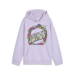 Młodzieżowa luźna bluza z kapturem MID 90s PUMA. Fioletowa bluzy damskie Puma, m, bez wzorów, z bawełny, z kapturem. Za 219.00 zł.