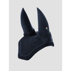 Czapka z muchą dla koni Equiline Dave. Niebieskie czapki damskie EQODE BY EQUILINE, bez wzorów. Za 394.00 zł.