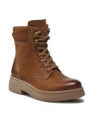 Lasocki Trzewiki WI23-BULGY-03 Brązowy. Brązowe botki damskie Lasocki, ze skóry, bez obcasa, na płaskiej podeszwie, bez zapięcia. Za 279.99 zł.