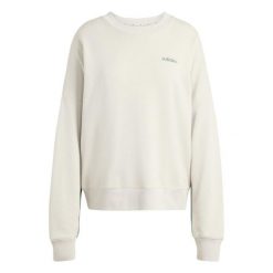 Bluza damska adidas beż JZ0196 z okrągłym dekoltem. Brązowe bluzy damskie Adidas, s, bez wzorów, z bawełny, bez kaptura. Za 213.99 zł.