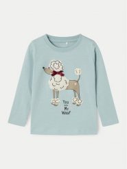 NAME IT Bluzka 13235991 Zielony Regular Fit. Zielone bluzki i koszule dziewczęce Name it, bez wzorów, z bawełny, bez kołnierzyka, bez ramiączek. Za 39.99 zł.