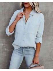 Milan Kiss Bluzka w kolorze błękitnym rozmiar: XL. Niebieskie bluzki damskie Milan Kiss, xl, bez wzorów, bez kołnierzyka, bez ramiączek. Za 130.99 zł.