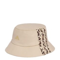Kapelusz typu bucket z grafiką Leo. Białe kapelusze damskie Adidas, bez wzorów, z bawełny, eleganckie. Za 129.00 zł.