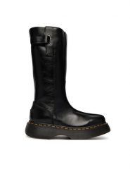 Dr. Martens Kozaki Buzz Hi Gloss DM43156001 Czarny. Czarne kozaki damskie Dr Martens, bez obcasa, na płaskiej podeszwie, bez zapięcia. Za 1,039.00 zł.