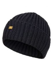 TicketWOMAN Czapka w kolorze granatowym rozmiar: onesize. Niebieskie czapki damskie TicketWOMAN, z aplikacjami, prążkowane. Za 65.99 zł.