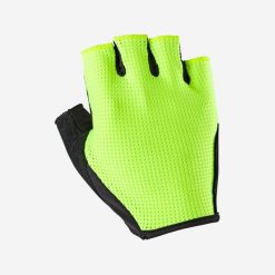 Rękawiczki rowerowe szosowe Van Rysel 500. Zielone rękawiczki damskie VAN RYSEL, bez wzorów, z materiału. Za 49.99 zł.