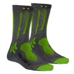 Skarpety sportowe X-socks Trekking Light. Szare skarpetki damskie X Socks, bez wzorów, z bawełny. Za 40.00 zł.