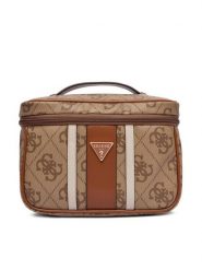 Guess Kosmetyczka TWSO78 38039 Beżowy. Brązowe kosmetyczki damskie Guess, z aplikacjami, ze skóry. Za 279.99 zł.