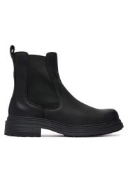 Clarks Sztyblety Orinoco3 Top 26182901 Czarny. Czarne botki damskie Clarks, ze skóry, bez obcasa, na płaskiej podeszwie, bez zapięcia. Za 569.99 zł.