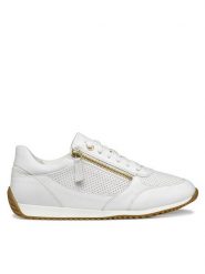 Geox Sneakersy D Calithe D36N0A 05485 C1000 Biały. Białe obuwie sportowe damskie Geox, ze skóry, bez zapięcia. Za 399.99 zł.
