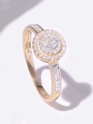 DIAMOND & CO Złoty pierścionek "Lucinda" z diamentami rozmiar: 56. Żółte pierścionki damskie Diamond & Co, z diamentem, złote. Za 1,515.49 zł.