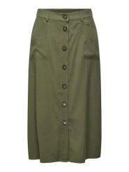 JDY Spódnica w kolorze khaki rozmiar: S. Brązowe spódnice damskie JDY, s, bez wzorów, midi. Za 74.46 zł.