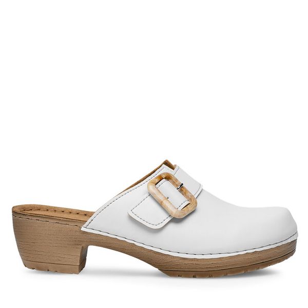 Klapki Inblu. Białe klapki damskie Inblu, bez wzorów, bez obcasa, bez zapięcia. Za 119.99 zł.