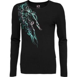 LOAP Abmora Damska koszulka z długim rękawem Czarna M. Czarne bluzki damskie LOOP, m, bez wzorów, sportowe, bez kołnierzyka, bez ramiączek. Za 166.99 zł.