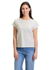 CARTOON Koszulka w kolorze białym rozmiar: 46. Białe bluzki damskie Cartoon, bez wzorów, z bawełny, bez kołnierzyka, bez ramiączek. Za 43.99 zł.