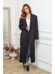 Joséfine Płaszcz przejściowy "Olam" w kolorze czarnym rozmiar: XL. Czarne płaszcze damskie Joséfine, xl, bez wzorów, bez kaptura. Za 297.26 zł.