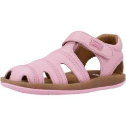 Sandały CAMPER 80372 077 Rose. Czerwone sandały damskie Camper, bez wzorów, ze skóry, bez obcasa, bez zapięcia. Za 277.01 zł.