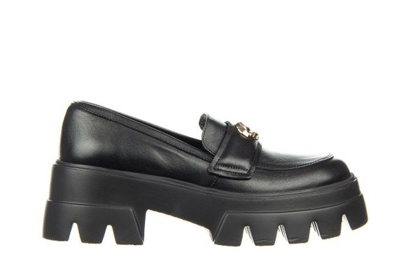 Mokasyny Bayla-159 4481 076-P Czarny Lico 159064, Skóra naturalna - 38. Czarne mokasyny damskie Bayla, ze skóry, bez obcasa. W wyprzedaży za 269.10 zł.