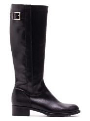 Bluegenex Skórzane kozaki w kolorze czarnym rozmiar: 42. Czarne kozaki damskie Bluegenex, na zimę, z okrągłym noskiem, bez obcasa, bez zapięcia. Za 243.84 zł.