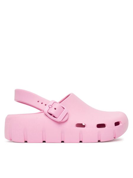 Birkenstock Sandały Birki Flow Kids 1029603 Różowy. Czerwone sandały dziewczęce Birkenstock, z syntetyku, bez obcasa, bez zapięcia. Za 209.99 zł.