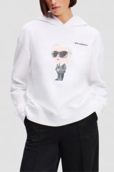 KARL LAGERFELD Biała damska bluza Ikon Aquarelle K Hoodie. Białe bluzy damskie KARL LAGERFELD, s, bez wzorów, z materiału, bez kaptura. W wyprzedaży za 489.99 zł.