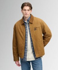 Superdry Kurtka Workwear Ranch w twillu - kołnierz z weluru. Brązowe kurtki damskie Superdry, xl, bez wzorów, z bawełny, bez kaptura. Za 547.20 zł.