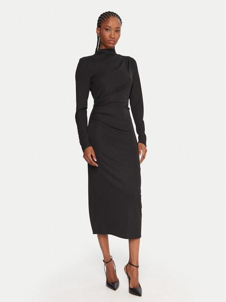 Fracomina Sukienka koktajlowa FS25WD2007W62601 Czarny Slim Fit. Czarne sukienki damskie Fracomina, bez wzorów, z syntetyku, wizytowe, bez ramiączek. Za 439.99 zł.