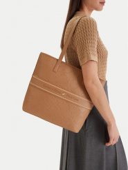 Beverly Hills Polo Club Torebka EO-BHPC-L-012-09 Brązowy. Brązowe shopper bag Beverly Hills Polo Club, bez wzorów, z materiału, bez dodatków. Za 299.99 zł.