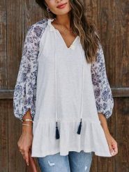 LA Angels Bluzka w kolorze białym rozmiar: L. Białe bluzki damskie LA Angels, l, bez wzorów, z wiskozy, bez kołnierzyka, bez ramiączek. Za 104.99 zł.