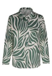 Koszula z wzorem K-LOST. Zielone koszule damskie Volcano, na lato, m, bez wzorów, z materiału, klasyczne, bez kołnierzyka, bez ramiączek. Za 129.99 zł.