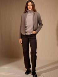 Perfect Cashmere Kaszmirowy kardigan "Mila" w kolorze szarobrązowym rozmiar: S. Brązowe kardigany damskie Perfect Cashmere, s, bez wzorów, z kaszmiru. Za 630.99 zł.