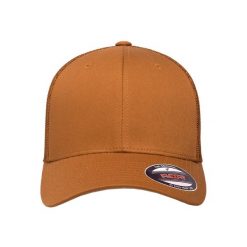 Siatkowa Czapka Z Daszkiem. Brązowe czapki z daszkiem damskie FLEXFIT, bez wzorów. Za 67.99 zł.