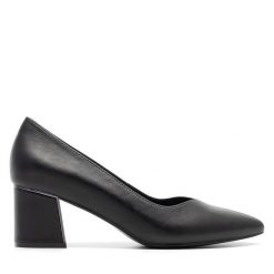 Czółenka Lasocki. Czarne czółenka damskie Lasocki, bez wzorów, bez obcasa. Za 229.99 zł.