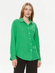 Gap Koszula 885282-02 Zielony Relaxed Fit. Zielone koszule damskie GAP, l, bez wzorów, z bawełny, bez kołnierzyka, bez ramiączek. Za 169.99 zł.