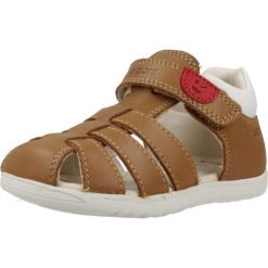 Sandały GEOX B S.MACCHIA B Brązowy. Brązowe sandały damskie Geox, bez wzorów, ze skóry, bez obcasa, bez zapięcia. Za 206.99 zł.