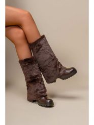 C'M Kozaki w kolorze brązowym rozmiar: 40. Brązowe kozaki damskie C'M, na zimę, bez obcasa, bez zapięcia. Za 173.99 zł.