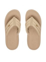 Roxy Japonki CEOWB-3CK003 Beżowy. Brązowe klapki damskie Roxy, bez wzorów, ze skóry, bez obcasa, bez zapięcia. Za 129.99 zł.