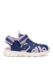 Geox Sandały J Sandal Airadyum Gi J55MTB 01454 C4215 S Granatowy. Niebieskie sandały dziewczęce Geox, z materiału, bez obcasa, bez zapięcia. Za 269.99 zł.