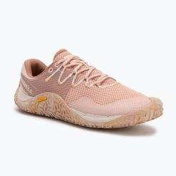 Buty barefoot damskie Merrell Trail Glove 7 salt. Czerwone obuwie sportowe damskie Merrell, bez zapięcia, do biegania. Za 319.99 zł.