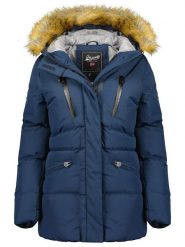 Geographical Norway Kurtka zimowa "Crown" w kolorze granatowym rozmiar: S. Niebieskie kurtki damskie Geographical Norway, na zimę, s, bez wzorów, z puchu, bez kaptura. Za 375.96 zł.