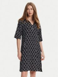 Max Mara Beachwear Sukienka codzienna Aidone 2516621079 Czarny Relaxed Fit. Czarne sukienki damskie Max Mara Beachwear, bez wzorów, z wiskozy, bez ramiączek. Za 944.62 zł.