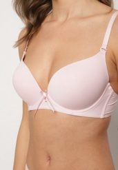 Różowy Biustonosz z Gładkim Wykończeniem i Odpinanymi Ramiączkami Salireva. Czerwone biustonosze Renee, bez wzorów. Za 34.99 zł.
