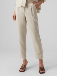 Vero Moda Spodnie materiałowe Jesmilo 10279691 Szary Regular Fit. Szare spodnie materiałowe damskie Vero Moda, bez wzorów, ze lnu. Za 119.99 zł.