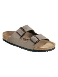 Birkenstock Klapki "Arizona" w kolorze szarym rozmiar: 42. Szare klapki damskie Birkenstock, bez wzorów, bez obcasa, bez zapięcia. Za 297.26 zł.