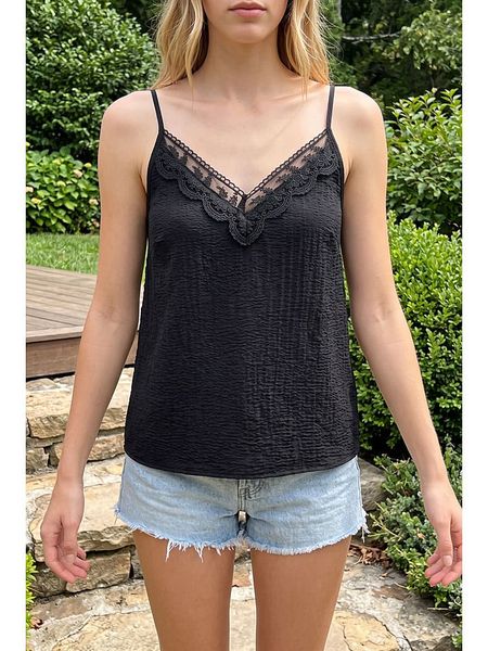 SOULSHAE Bluzka w kolorze czarnym rozmiar: S/M. Czarne bluzki damskie SOULSHAE, m, bez wzorów, z koronki, bez kołnierzyka, bez ramiączek. Za 89.95 zł.