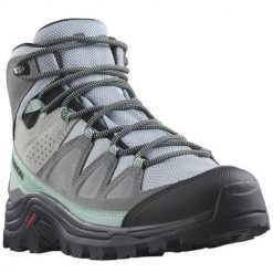 Buty trekkingowe damskie Salomon Quest Rove Gtx. Brązowe obuwie trekkingowe damskie Salomon, z materiału, za kostkę, bez zapięcia. Za 727.00 zł.