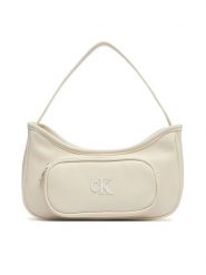 Calvin Klein Jeans Torebka Ck Shoulder Bag IU0IU00757 Beżowy. Brązowe torebki klasyczne damskie Calvin Klein Jeans, z jeansu, bez dodatków. Za 229.99 zł.