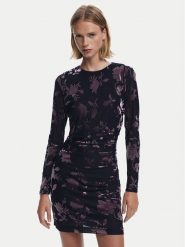 Desigual Sukienka koktajlowa Medora 25WWVK27 Czarny Slim Fit. Czarne sukienki damskie Desigual, bez wzorów, z syntetyku, wizytowe, bez ramiączek. Za 239.99 zł.