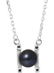 Pearl Addict Srebrny naszyjnik z perłą w kolorze tahiti - dł. 42 cm rozmiar: onesize. Niebieskie naszyjniki damskie Pearl Addict, z perłą, srebrne. Za 173.99 zł.
